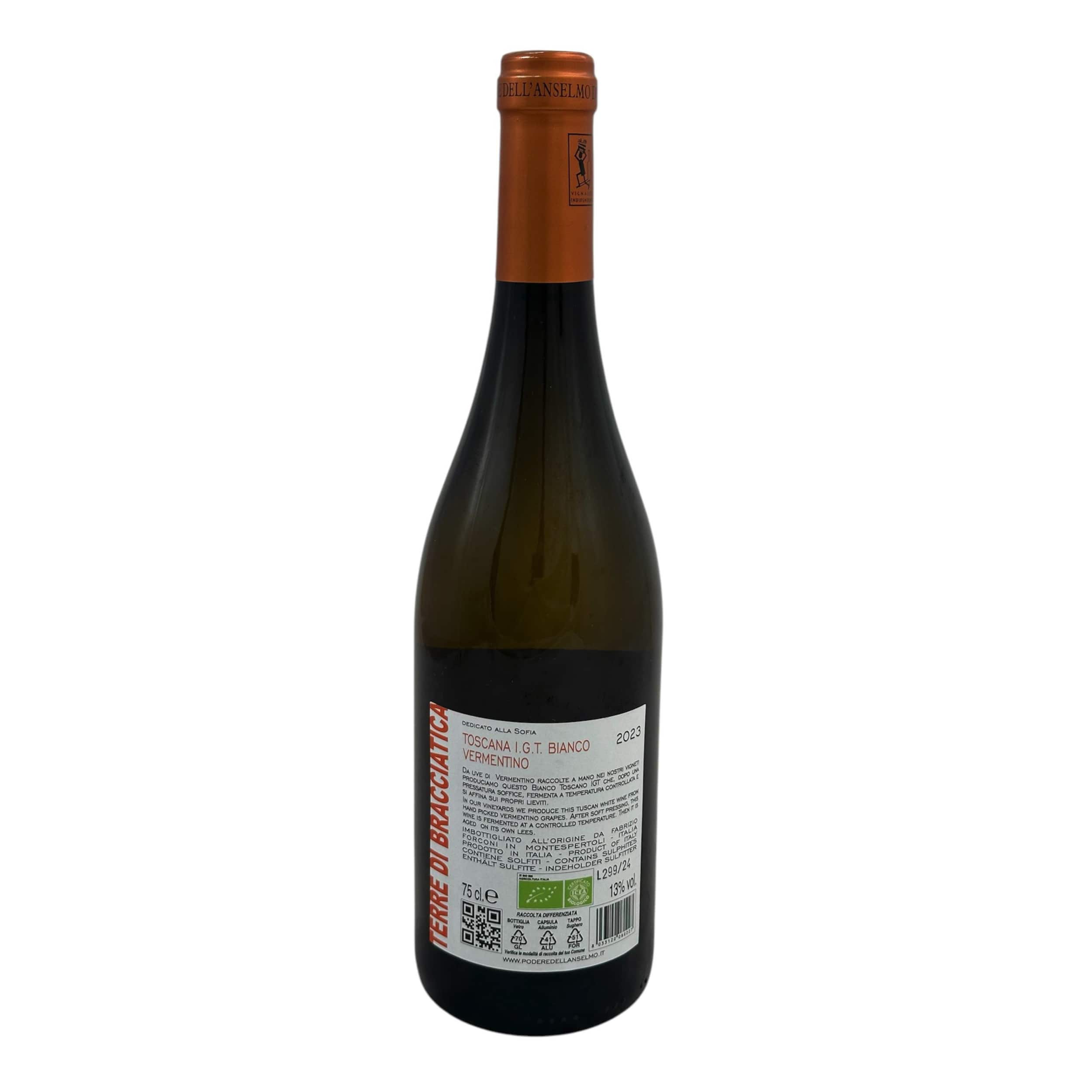 Terre di Bracciatica Vermentino Bianco Igt Toscana 2025 Biologico - immagine 2